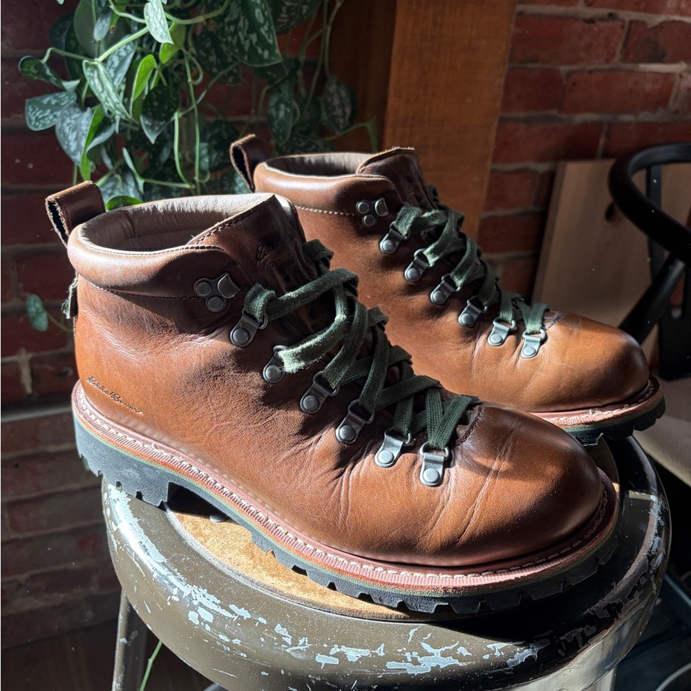 Brown Leather Waterproof Hiking Boots